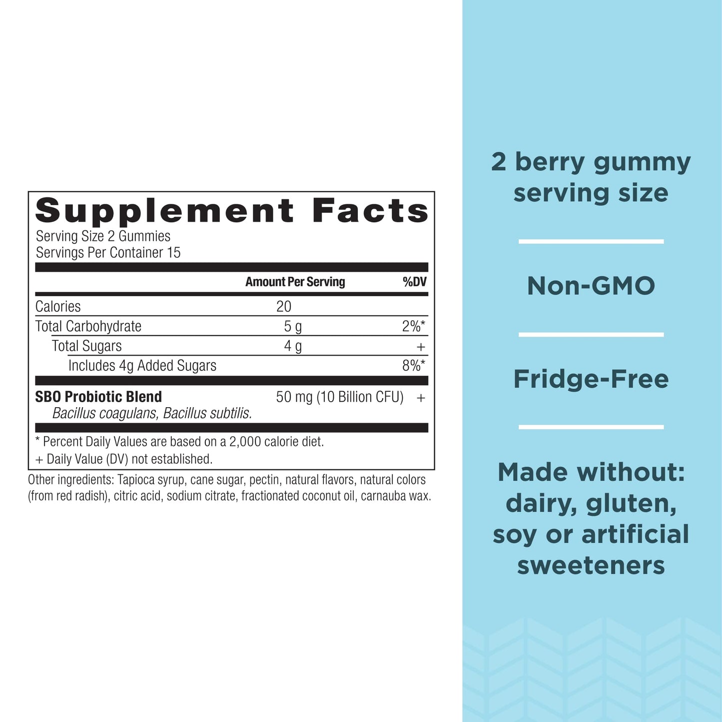 Ancient Nutrition SBO Probiotics Berry Gummies – 60 Count, 10B CFU