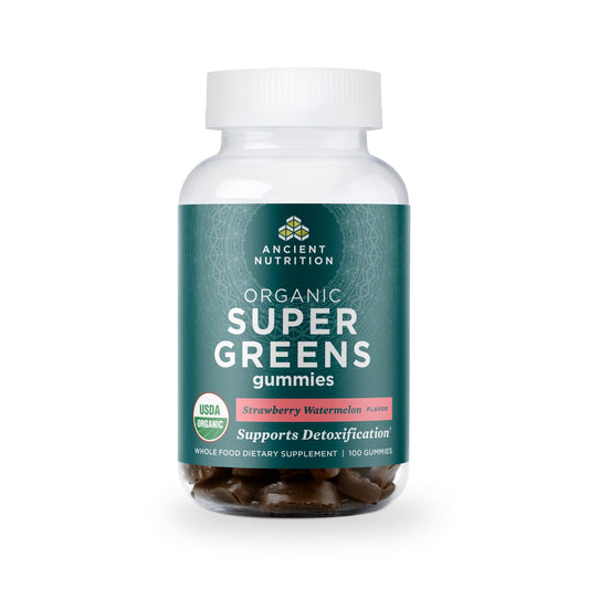 Ancient Nutrition Supergreens Gummy – Organic Superfood Gummies (100 Count) BritishVita | Premium UK Vitamins & Wellness Supplements