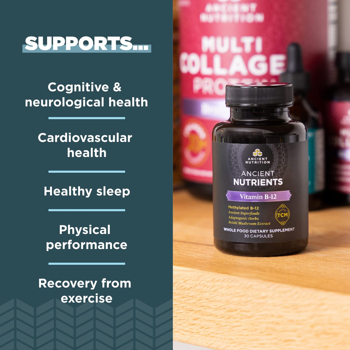 Ancient Nutrition Vitamin B12 – Supports Energy & Nervous System