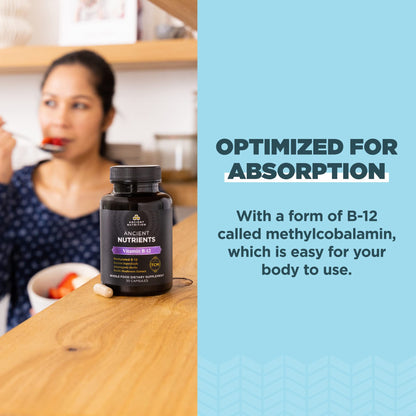 Ancient Nutrition Vitamin B12 – Supports Energy & Nervous System