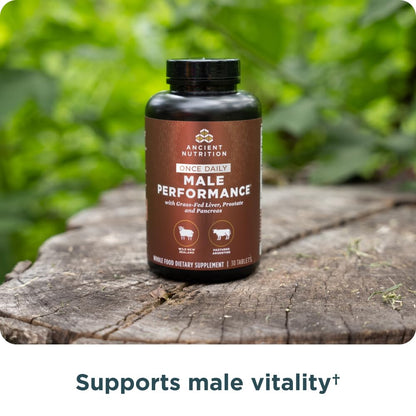 Ancient Nutrition Once Daily Organs for Men – Grass-Fed & Wild Organ Complex (30 Ct)
