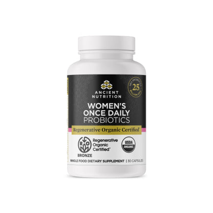 Ancient Nutrition Regenerative Organic Probiotics for Women – 25B CFUs, Once Daily, 30 Count