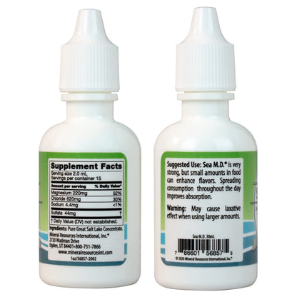 Anderson Sea M.D. Trace Mineral Drops – Ionic Magnesium Electrolyte (1 oz)