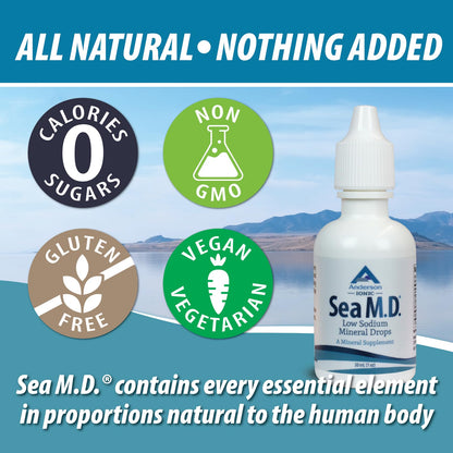 Anderson Sea M.D. Trace Mineral Drops – Ionic Magnesium Electrolyte (1 oz)