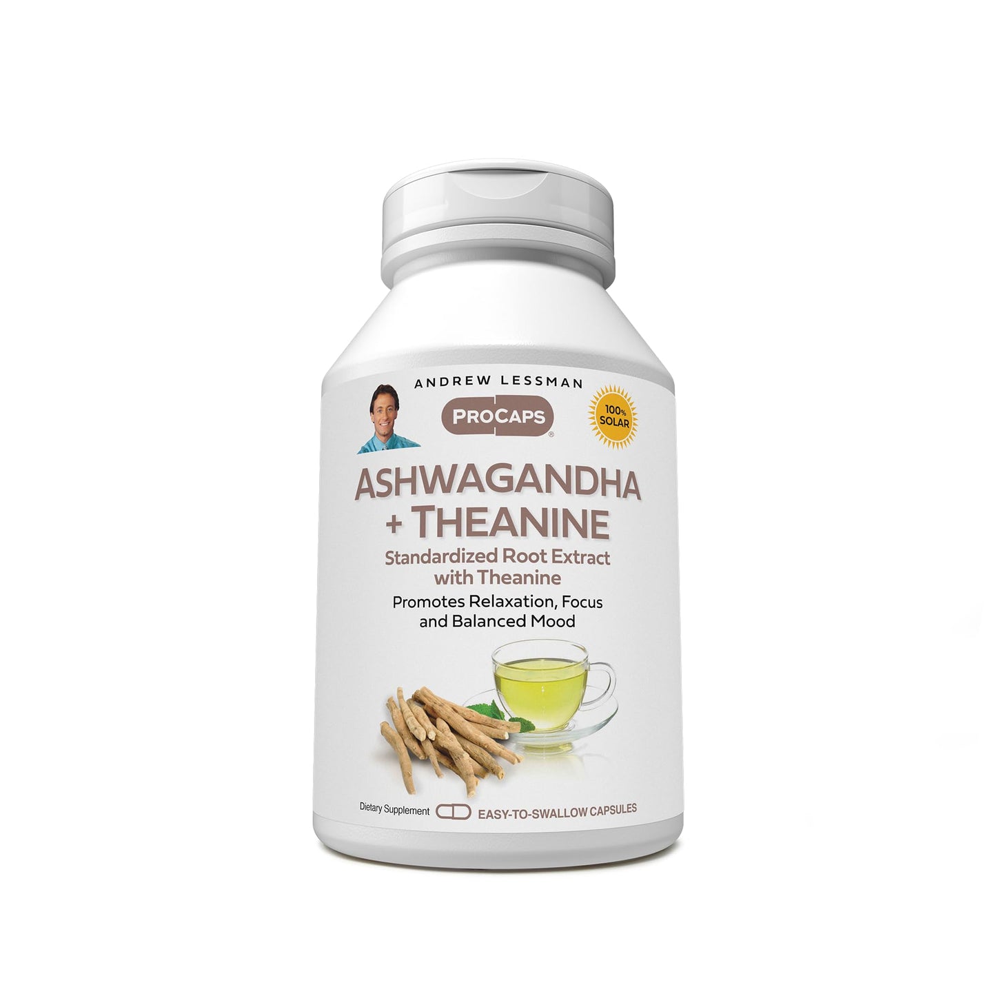 Andrew Lessman Ashwagandha + Theanine 60 Capsules – Relaxation, Focus & Balanced Mood