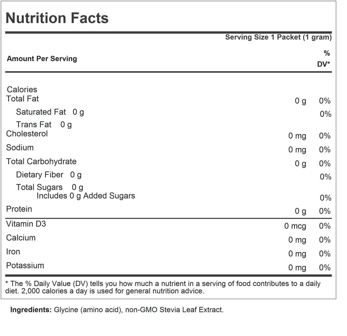 ANDREW LESSMAN SUCRESS Stevia Sweetener 100 Packets - Natural Non-Caloric, No Added Sugar, Non-GMO