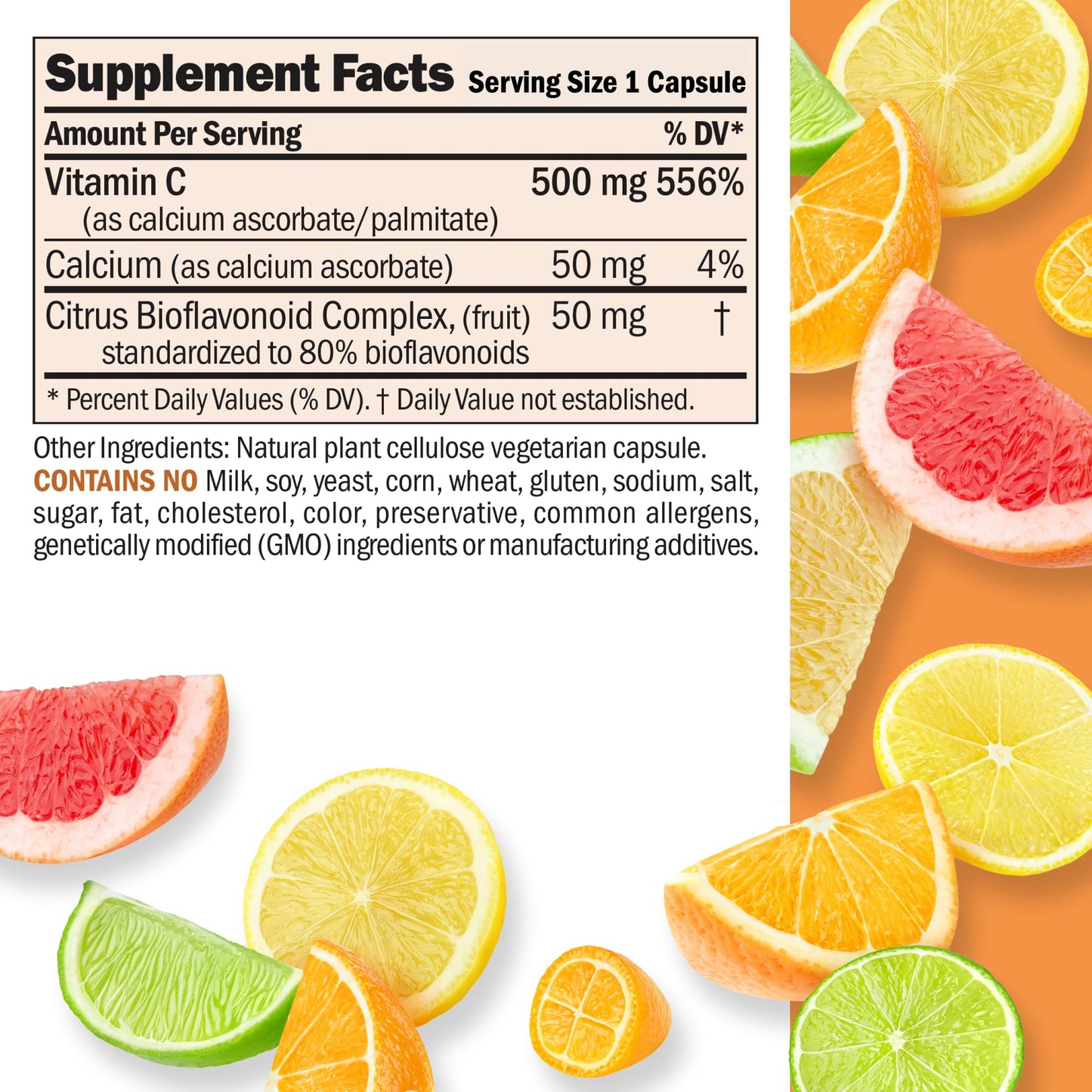 ANDREW LESSMAN Vitamin C 500 Complex – 60 Capsules | Non-Acidic Vitamin C with Bioflavonoids