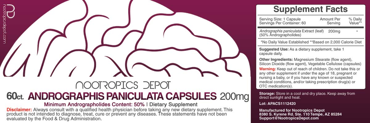 Andrographis Paniculata Capsules 200mg | 60 Count | Supports Immune & Cellular Function