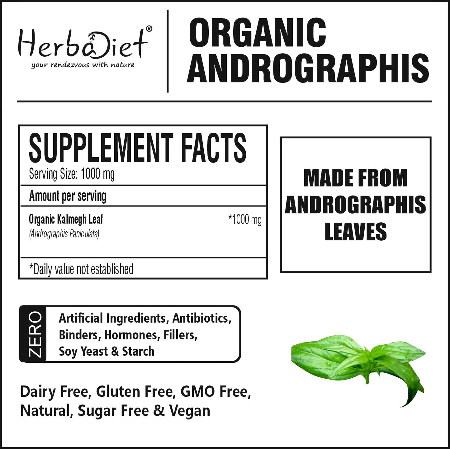 Andrographis Paniculata Powder – Certified Organic, 1% Andrographolides | Immune & Respiratory Support (227 g) | Non-GMO