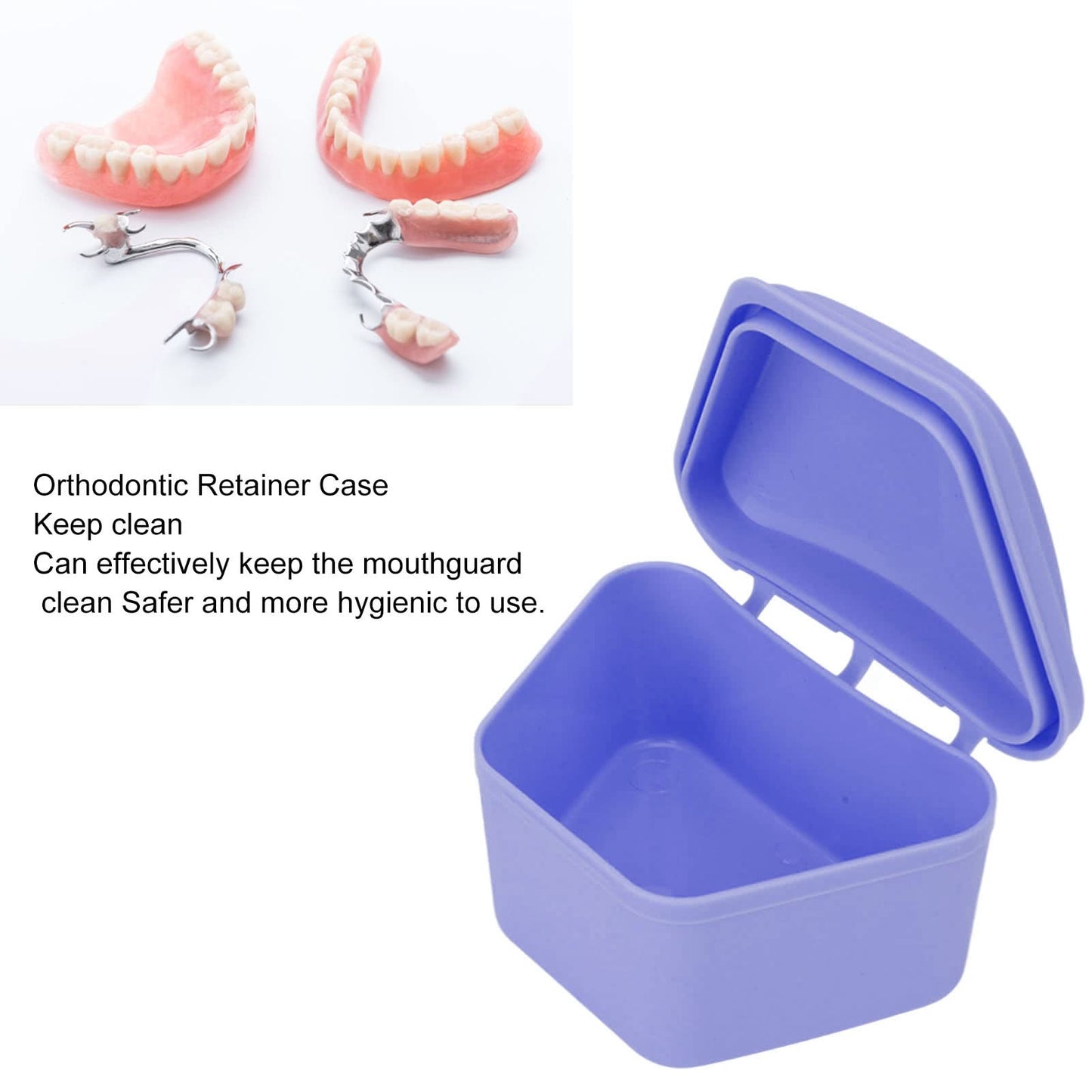 ANGGREK Retainer Case | Trapezoid Travel Denture Storage Box for Home & Office