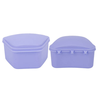 ANGGREK Retainer Case | Trapezoid Travel Denture Storage Box for Home & Office
