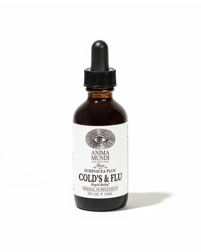 Anima Mundi Apothecary Cold's & Flu Tonic - Immune Support Drops with Echinacea, Garlic, Turmeric Root & Fresh Ginger - Immune System Support Liquid Supplement (2oz / 60ml)