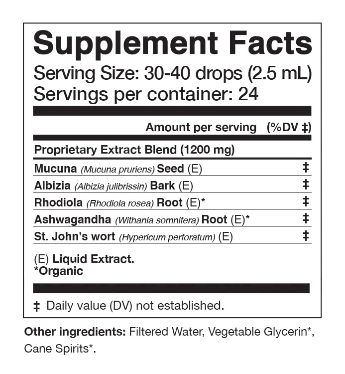 Anima Mundi Ashwagandha Drops – Adaptogenic Mood Support with Rhodiola & St. John’s Wort (2oz / 59ml)
