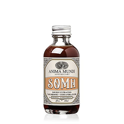 Anima Mundi Soma 7 Mushroom Adaptogenic Elixir - Reishi, Chaga, Lion's Mane & Cordyceps - 2oz