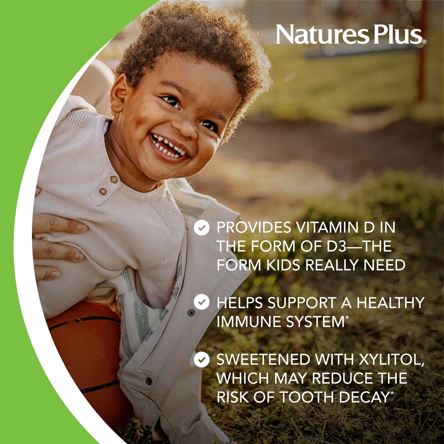 NaturesPlus Animal Parade Sugar-Free Vitamin D3 500 IU for Kids – Black Cherry (2 Pack)