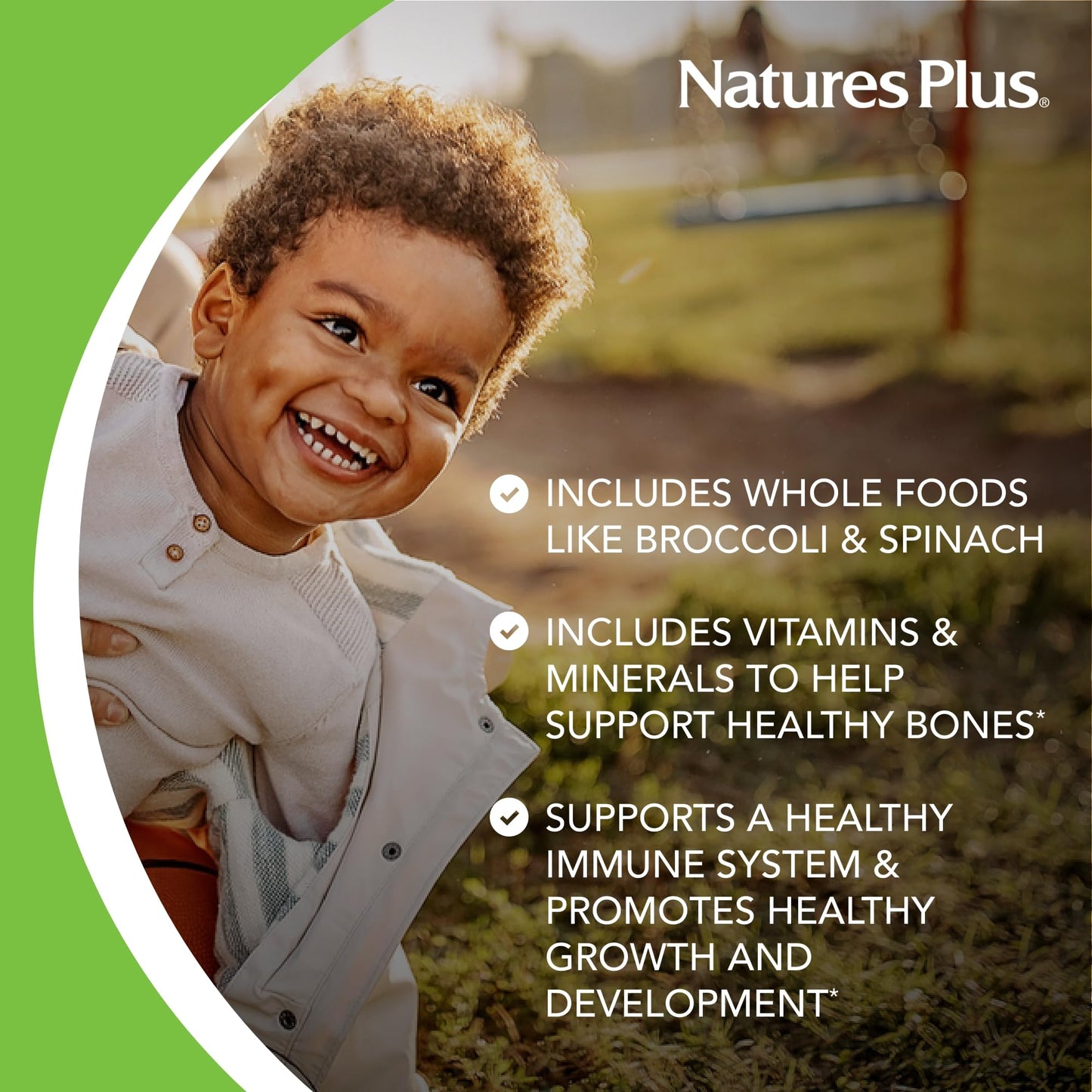 Natures Plus Animal Parade Kids Multivitamin - 90 Animal-Shaped Chewables (45 Servings) | Vegan & Gluten Free