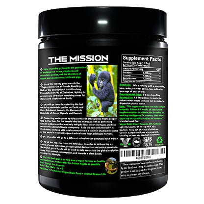 Vegan Brain & Body Boost: The Cherry On Top of a Plant-Based Lifestyle | Working Intelligence | Anti-Aging | Physical Fitness | Vegan Amino Acids - Creatine, Taurine & Beta Alanine | 40 Servings/300g