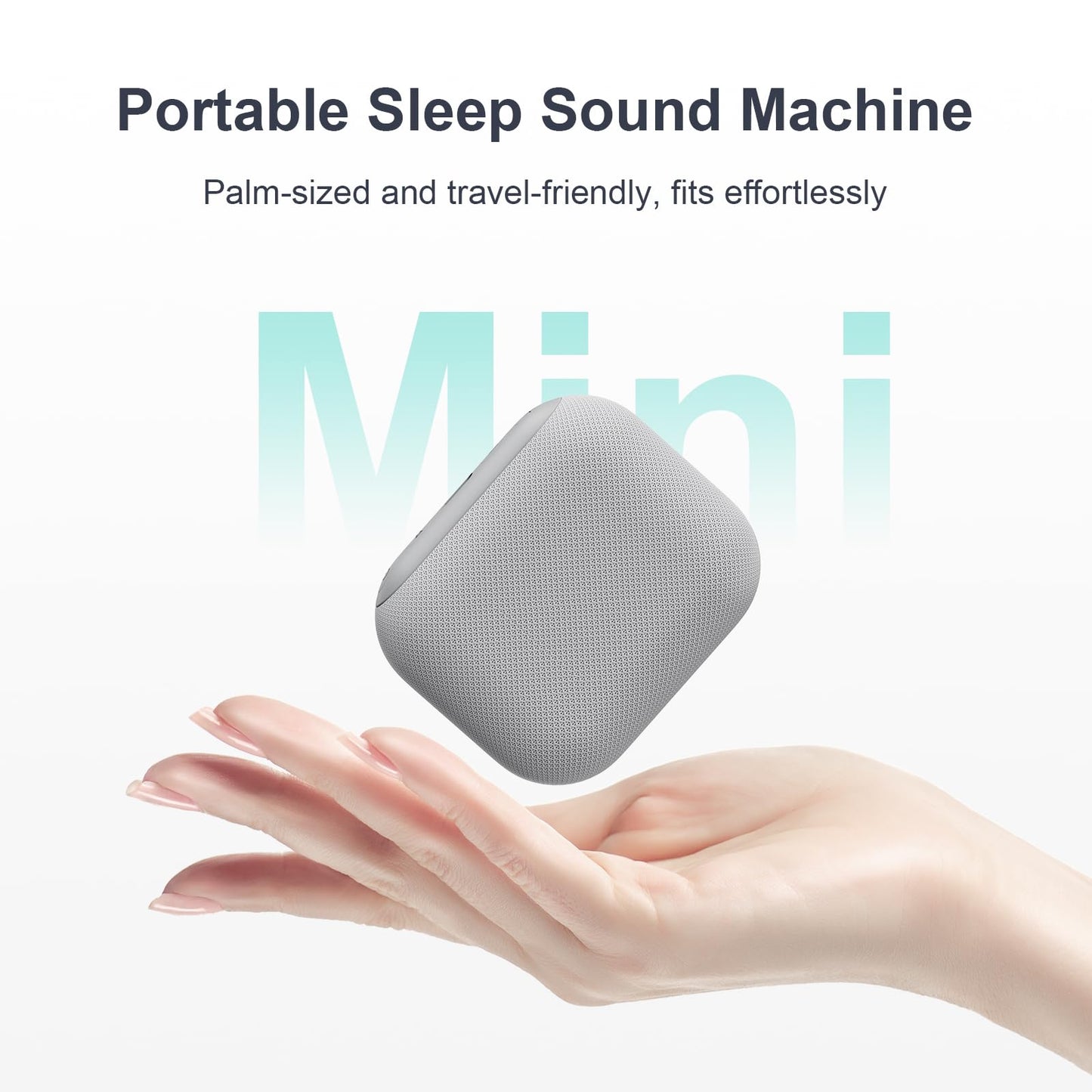 ANJANK Mini Portable Travel White Noise Sound Machine | 20 Sounds, 15h Battery, 30-Level Volume