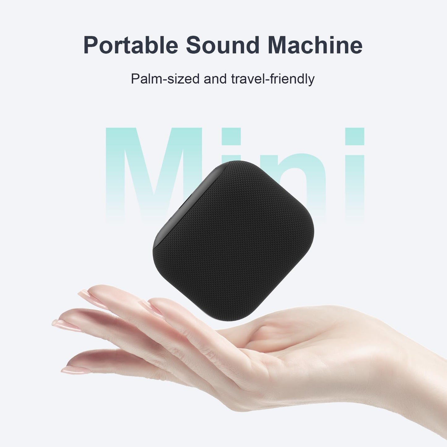 ANJANK Mini Portable Sound Machine – Sleep & Travel, 20 Sounds, 15h Battery