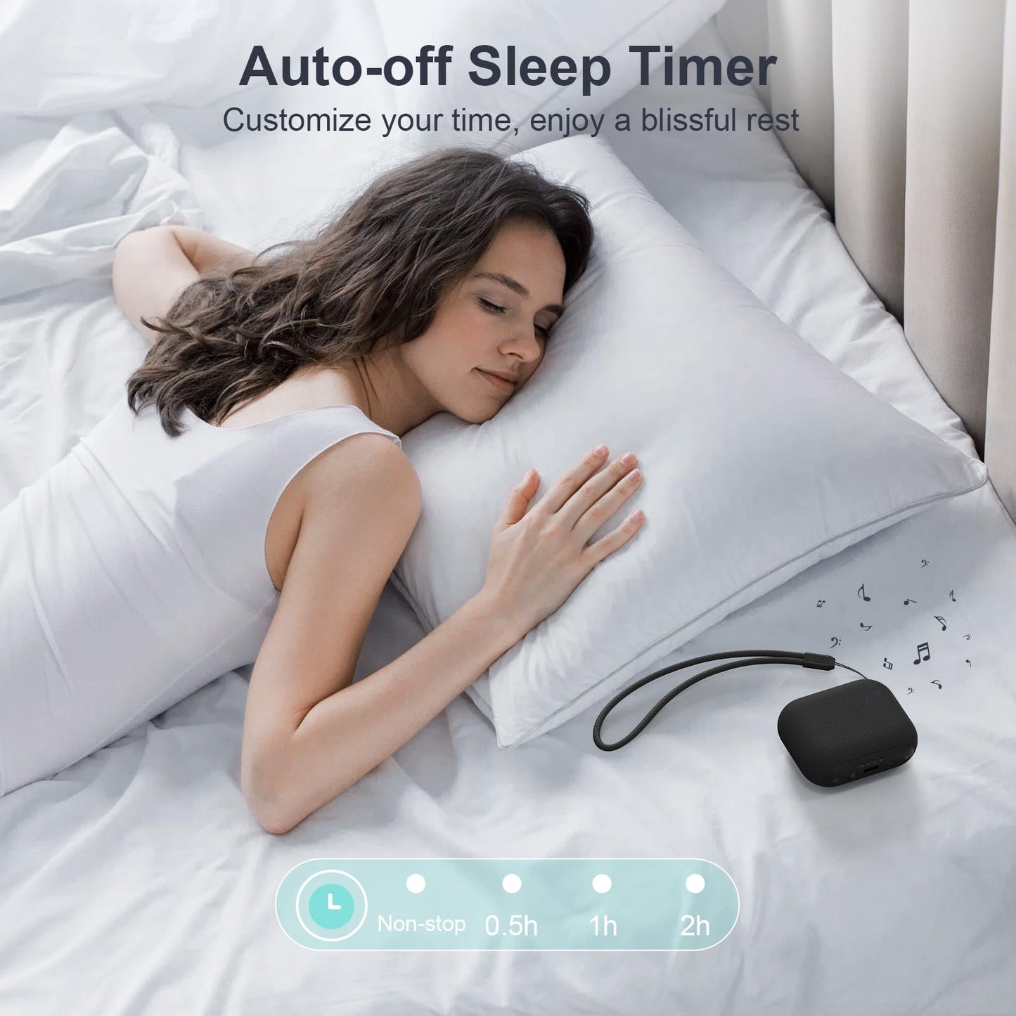 ANJANK Mini Portable Sound Machine – Sleep & Travel, 20 Sounds, 15h Battery