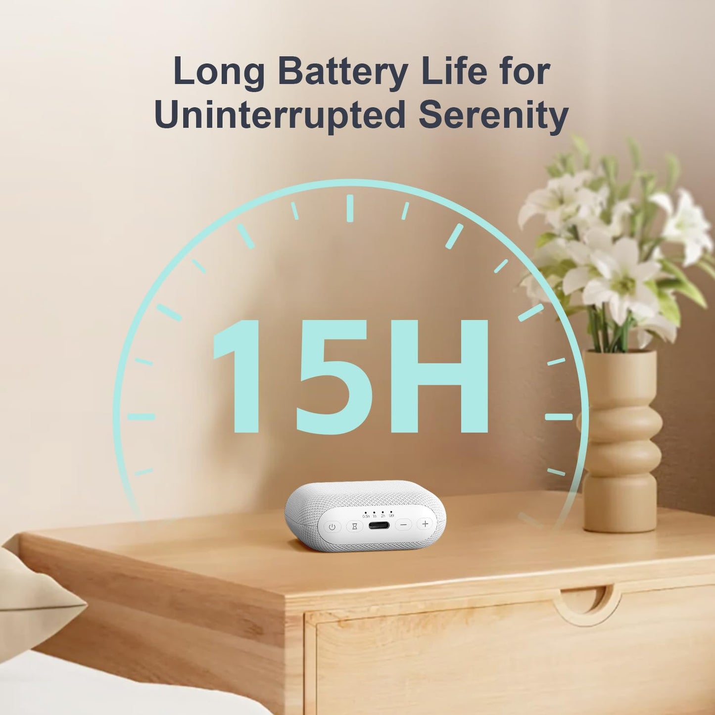 ANJANK Mini Travel White Noise Machine — Portable Sleep Sound Machine with 20 Sounds