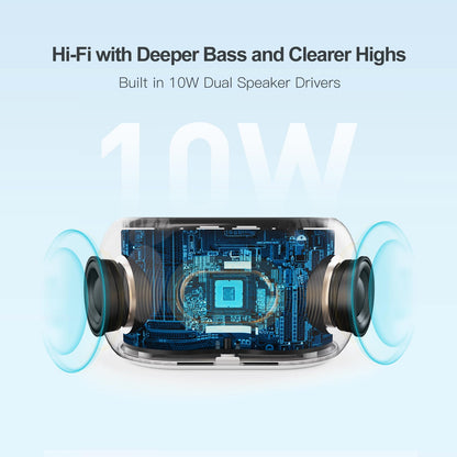 ANJANK White Noise Sound Machine Alarm Clock with Hi-Fi Bluetooth Speaker | 21 Sounds & 7 Night Lights
