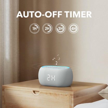 ANJANK White Noise Sound Machine & Bluetooth Alarm Clock – 21 Sounds, 7 Night Lights