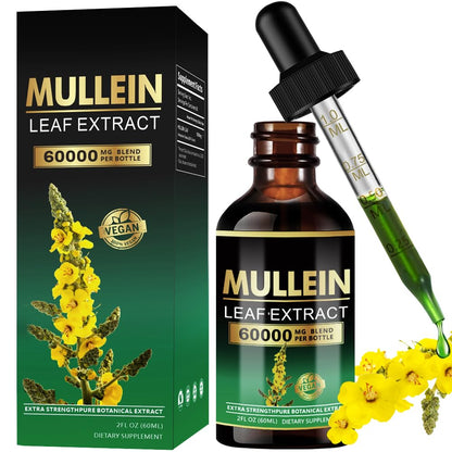 ANKUY Mullein Drops for Lungs – Lung Detox & Respiratory Support (2 Fl Oz)