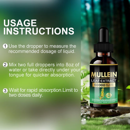 ANKUY Mullein Drops for Lungs – Lung Detox & Respiratory Support (2 Fl Oz)