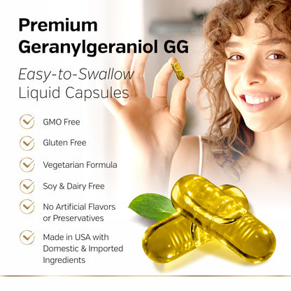 Sunergetic GG-GOLD 150mg Geranylgeraniol – 60 Capsules with DeltaGold Tocotrienols