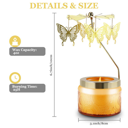 Rotatable Candle – Vanilla Cream Scented | Gifts for Women, Birthday, Anniversary, Christmas, Thanksgiving