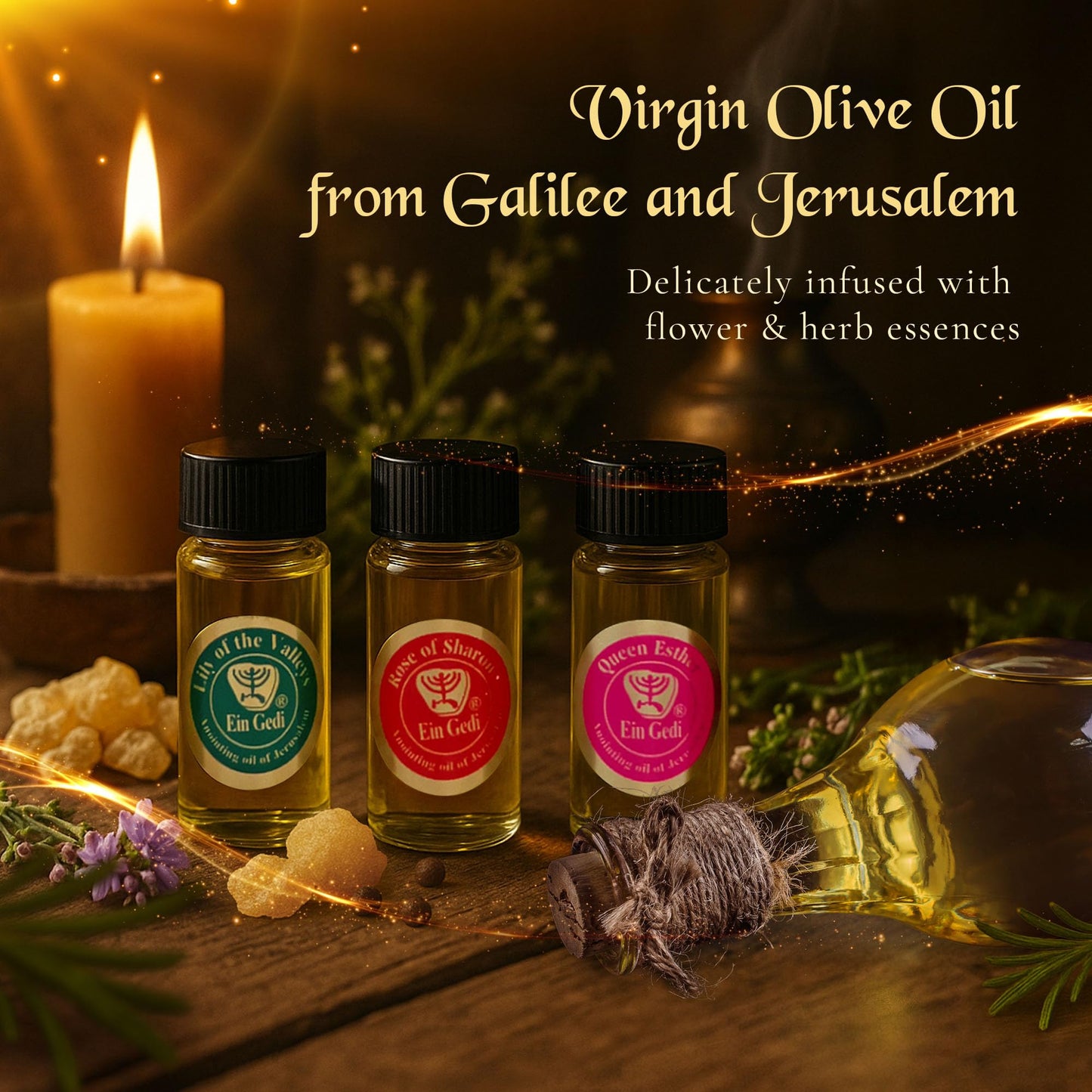 Anointing Oil for Prayer – 3 Bottles (10ml) – Original Bible Perfumes by Ein Gedi