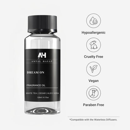Antal Hayat Dream On Diffuser Oil 120ml | Hotel Collection – White Tea, Vanilla & Cedarwood