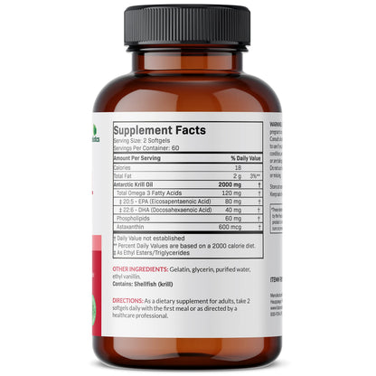 Futurebiotics Antarctic Krill Oil 2000mg with Astaxanthin – 120 Softgels | Lab-Tested, Non-GMO