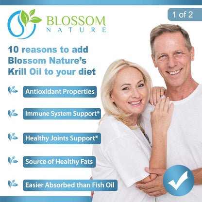Antarctic Krill Oil Softgels 1600mg | 60 Lemon Flavor | EPA/DHA + Astaxanthin