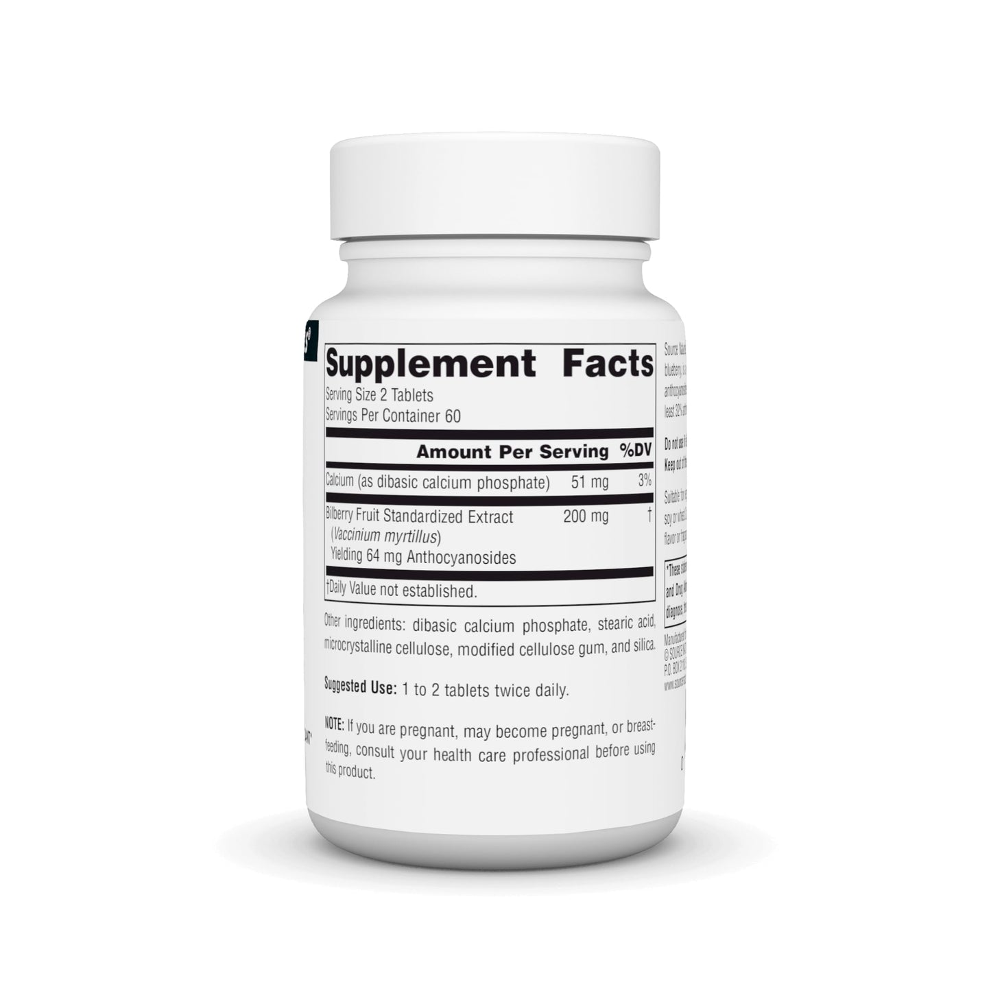 Source Naturals Bilberry Extract 100 mg | 120 Tablets | Anthocyanosides 32%