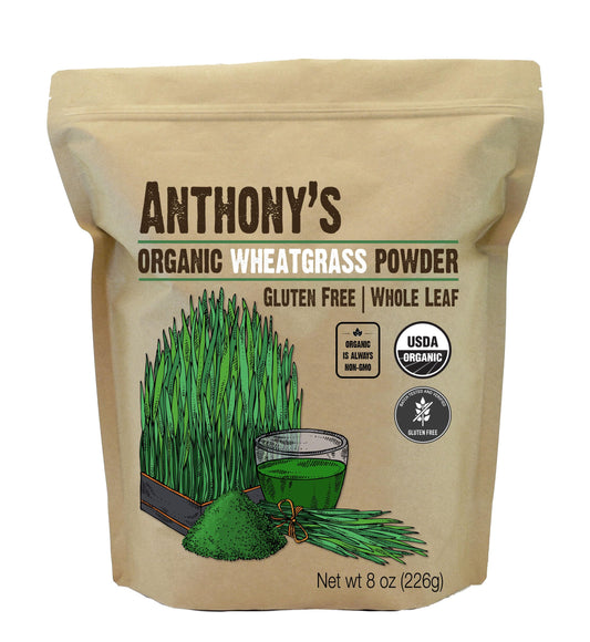 Anthony's Organic Wheatgrass Powder - 8 oz, USA Grown | Gluten Free, Non-GMO BritishVita | Premium UK Vitamins & Wellness Supplements
