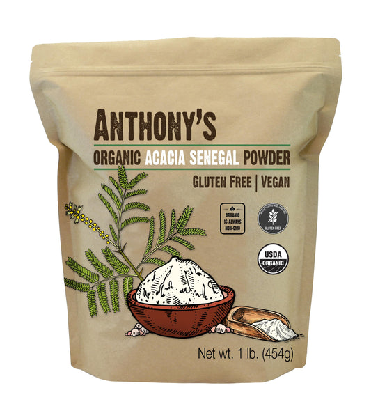 Anthony's Organic Acacia Senegal Powder 1 lb – Gluten Free, Non-GMO, Prebiotic BritishVita | Premium UK Vitamins & Wellness Supplements