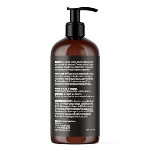 Arnica Sore Muscle Massage Oil with Collagen, Stem Cells & Menthol – Anti-Cellulite, Full-Body, 8 oz | M3 Naturals