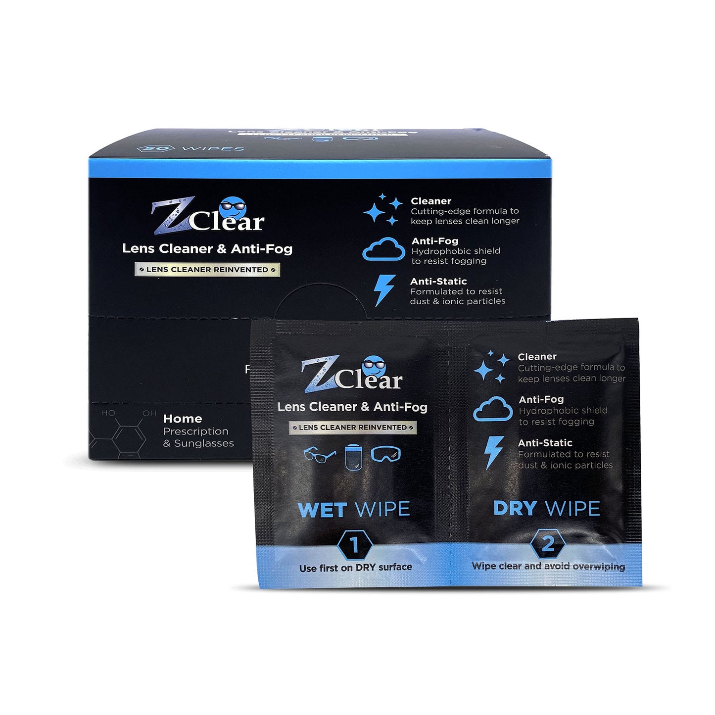 Anti-Fog Disposable Lens Wipe | Easy Eyewear Cleaner & Anti-Static