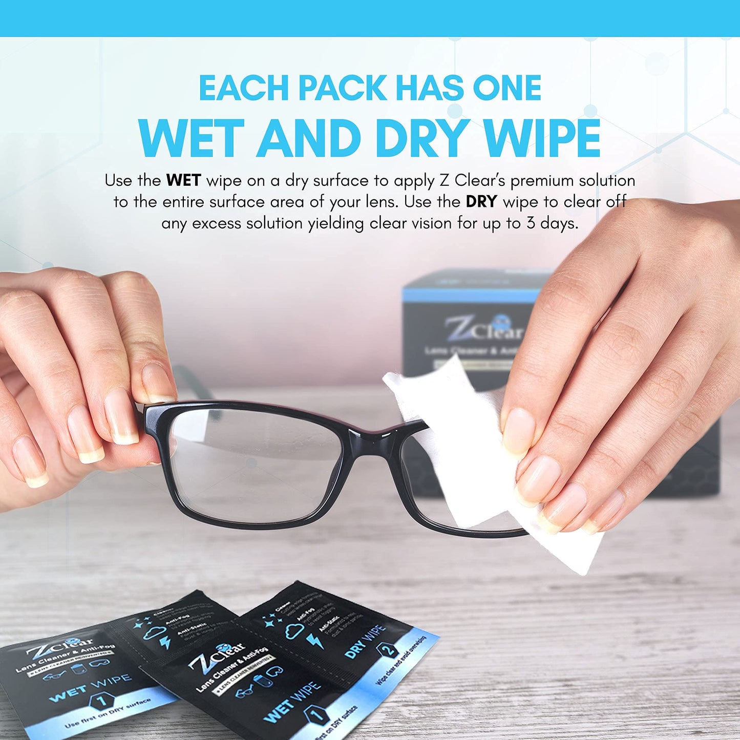 Anti-Fog Disposable Lens Wipe | Easy Eyewear Cleaner & Anti-Static
