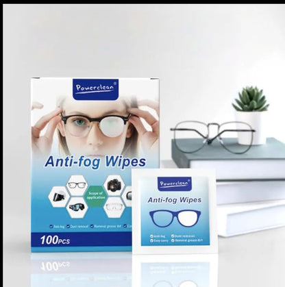 Anti Fog Wipes for Glasses (100-Pack) – Pre-Moistened & Quick-Dry