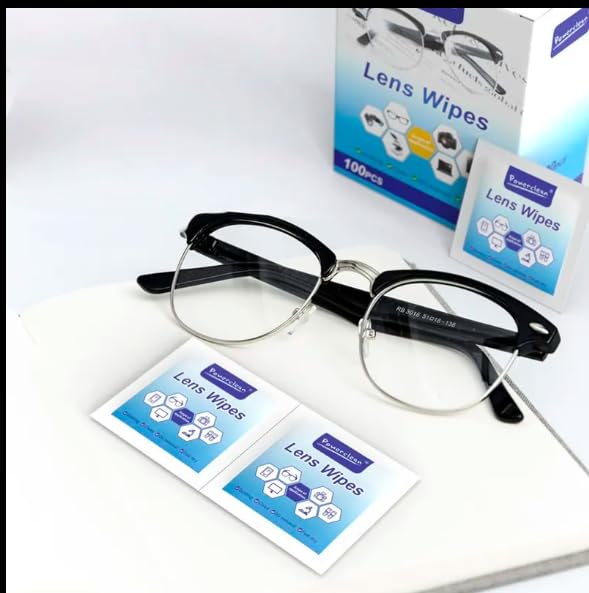 Anti Fog Wipes for Glasses (100-Pack) – Pre-Moistened & Quick-Dry