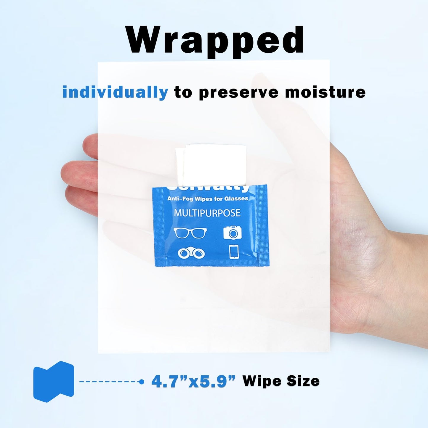 Anti-Fog Wipes for Glasses – 110 Count Lens Cleaning Wipes for Eyeglasses & Screens