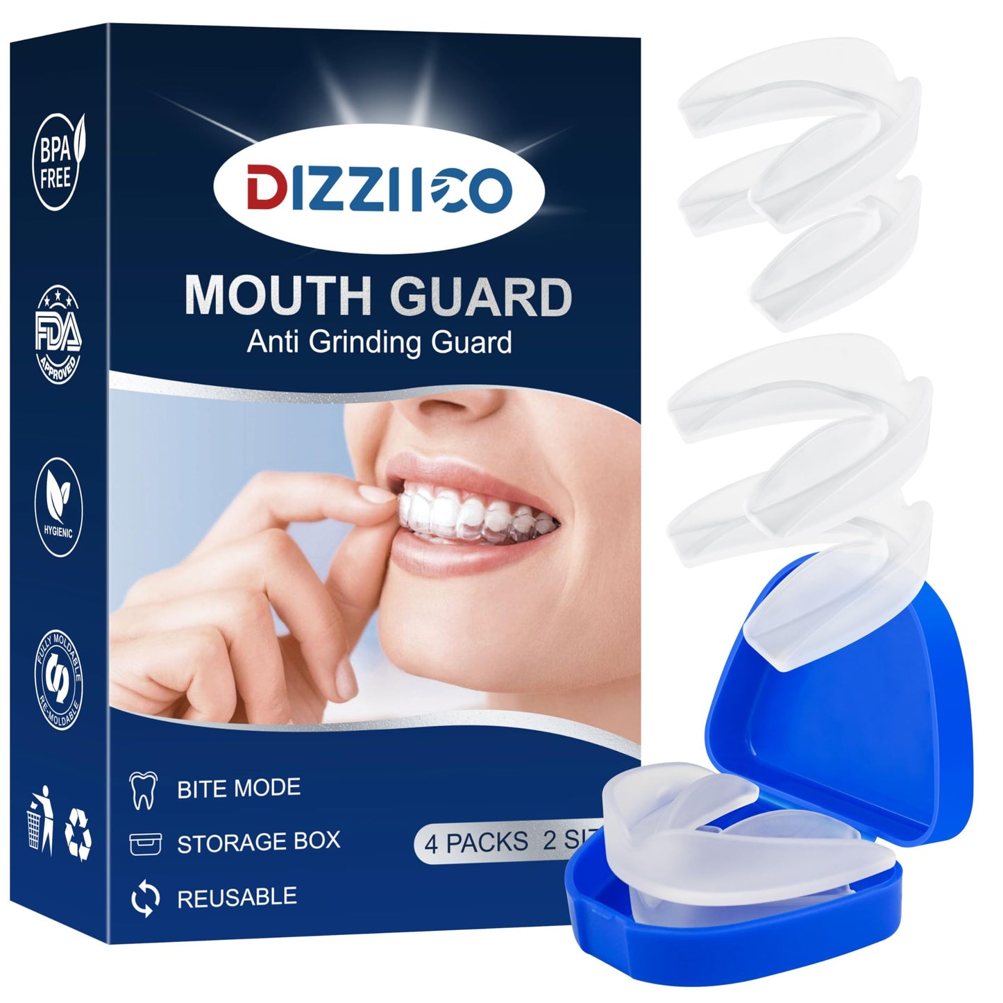 Anti Grinding Mouth Guard for Night Teeth Clenching - 4 Pack