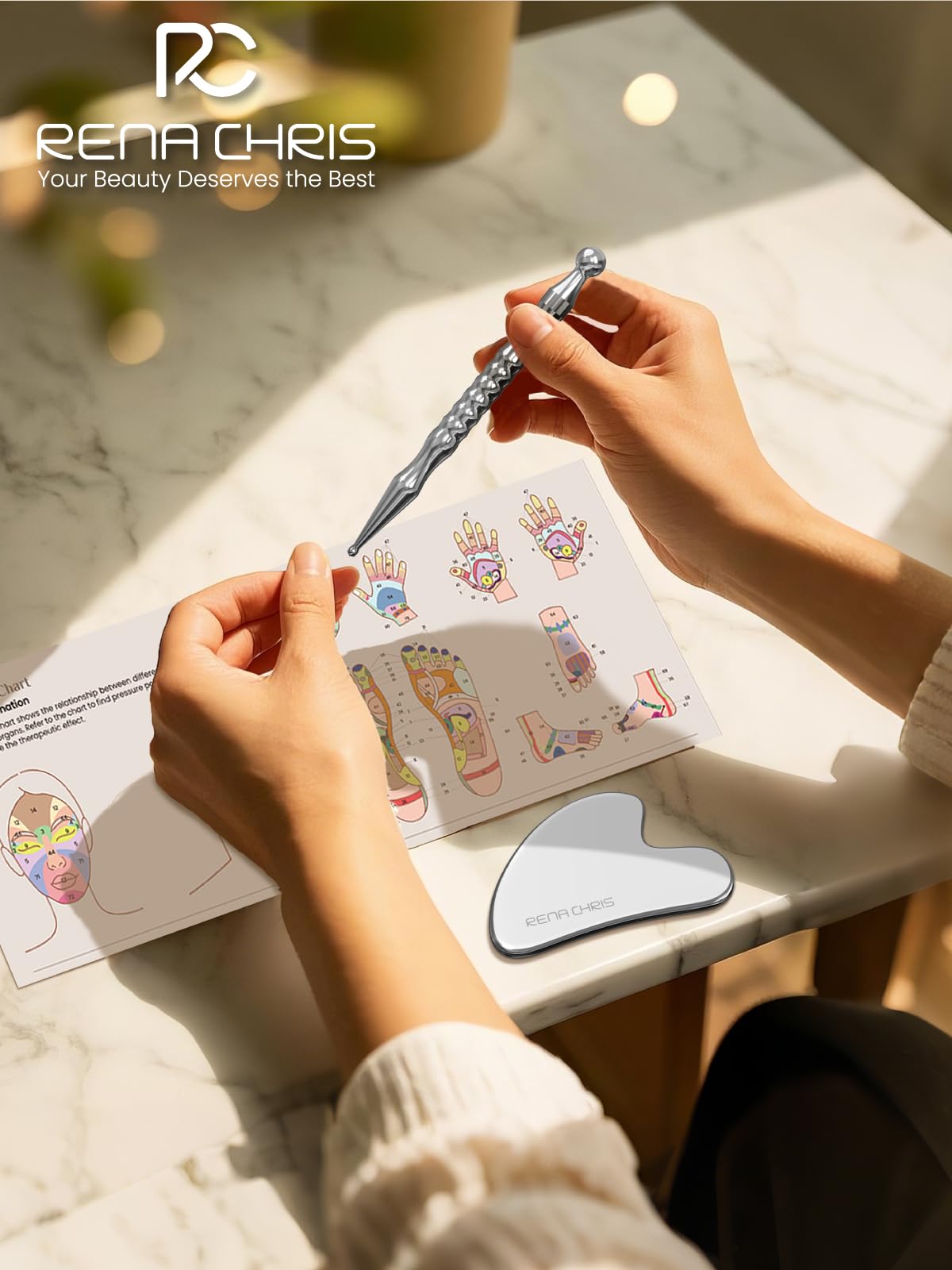 Rena Chris Acupuncture Pen – Manual Reflexology & Gua Sha Set