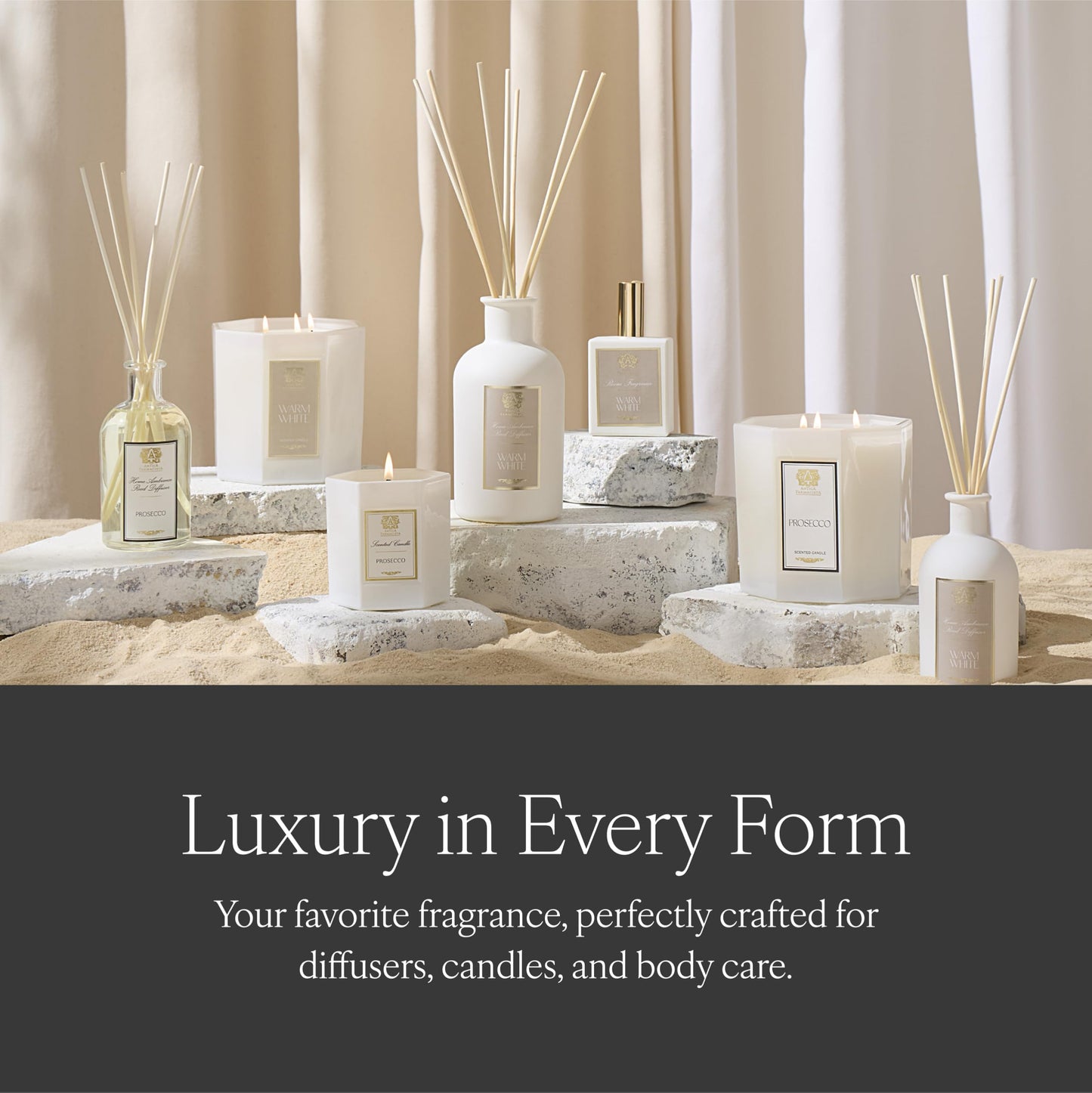 Antica Farmacista Home Ambiance Diffuser - Long-Lasting Reed Scent Diffuser - Luxury Room Freshener Gift - Warm White, 8.45 fl oz