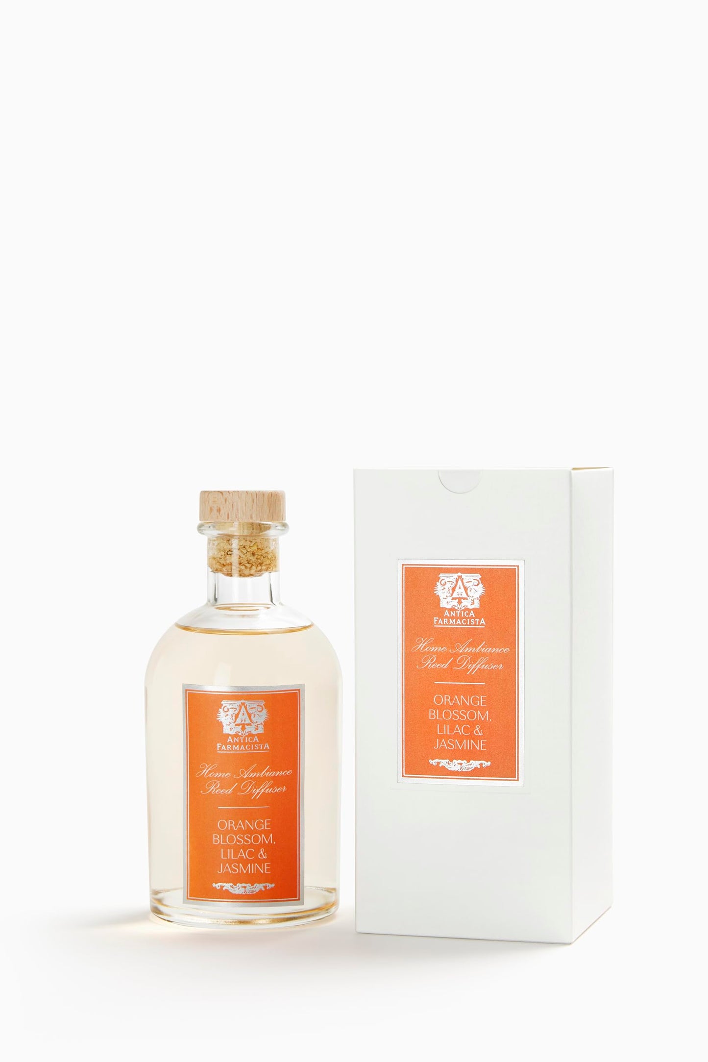 Antica Farmacista Home Ambiance Diffuser 8.45 fl oz – Long-Lasting Reed Diffuser, Luxury Room Freshener (Orange Blossom, Lilac & Jasmine)