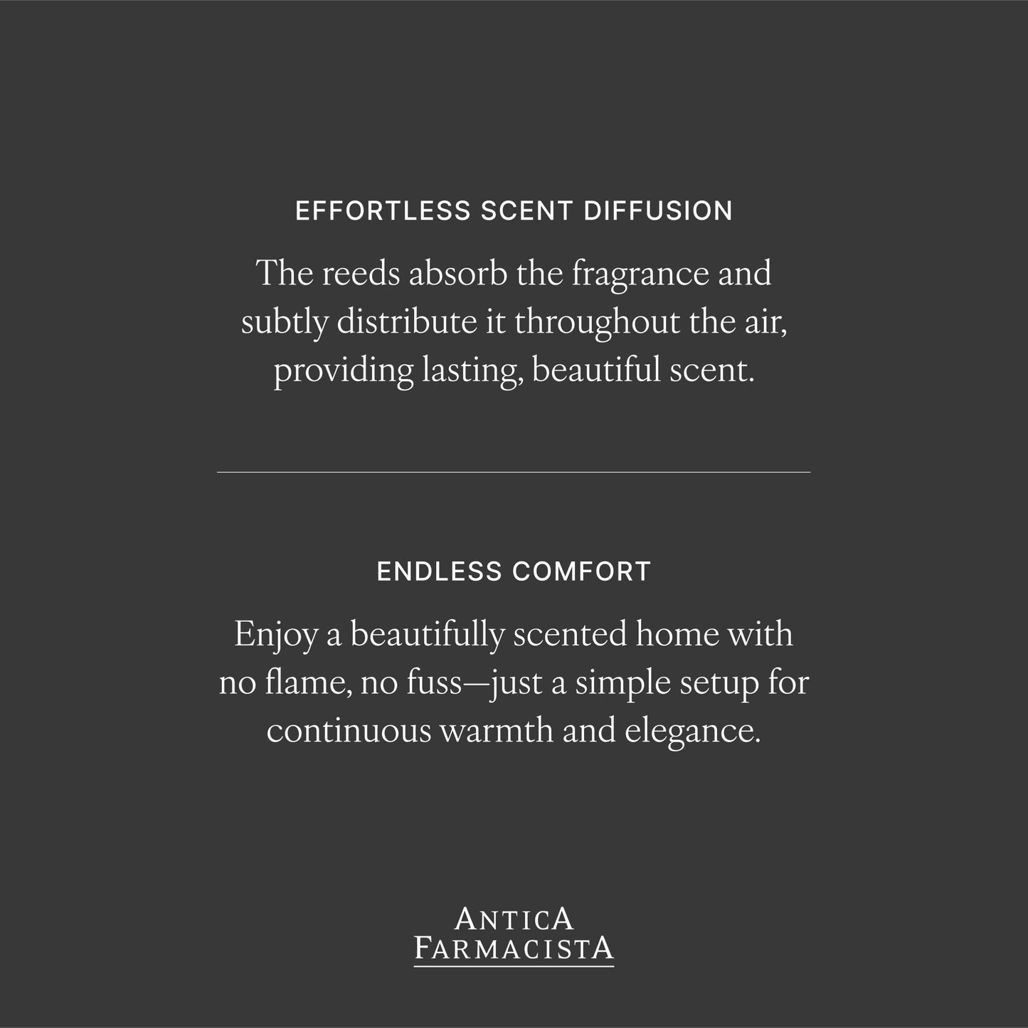 Antica Farmacista Home Ambiance Diffuser - Luxury Reed Diffuser, Warm White 16.9 oz
