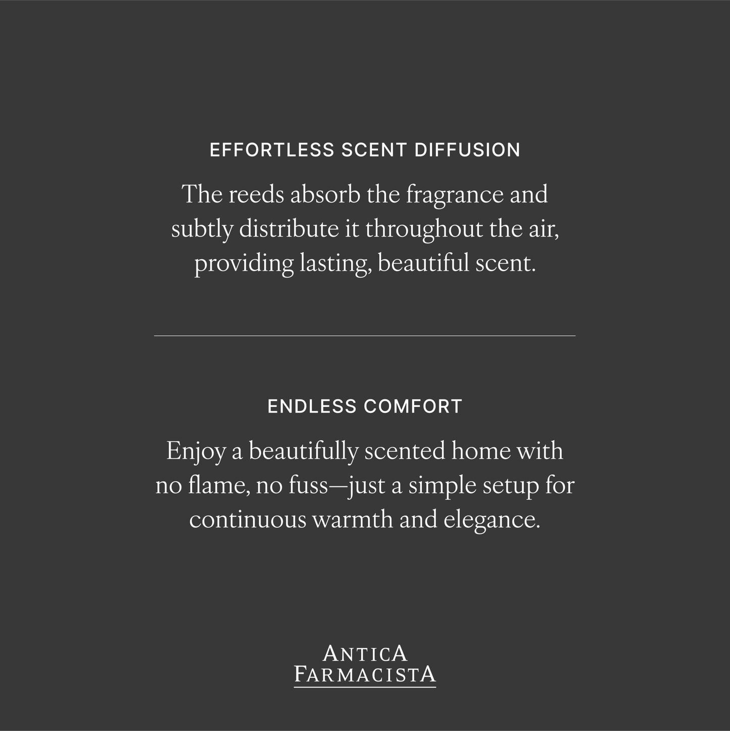 Antica Farmacista Home Ambiance Diffuser - Long-Lasting Reed Scent Diffuser - Luxury Room Freshener Gift - Warm White, 8.45 fl oz